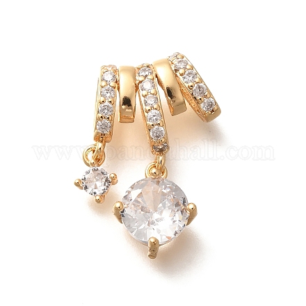 Латунные микро проложить кубического циркония подвески X-KK-C085-12G-1