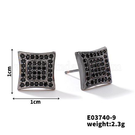 Шикарные латунные кубические серьги из циркония ZD1304-1-1
