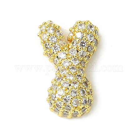 Подвески из латуни с покрытием из прозрачного кубического циркония KK-S378-01G-Y-1