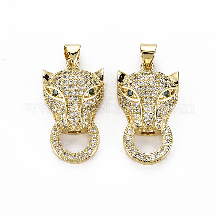Латунные микропаве прозрачные подвески с фианитом X-ZIRC-N039-194-NF-1