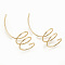 Brass Pendants, Spring, Nickel Free, Real 18K Gold Plated, 49x16mm, Hole: 0.5mm