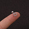 316L Surgical Stainless Steel Micro Pave Clear Cubic Zirconia Cartilage Earrings, Stainless Steel Color, Letter D, 6mm, Pin: 1.2mm