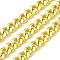 Brass Curb Chains, Unwelded, with Spool, Long-Lasting Plated, Cadmium Free & Lead Free, Real 18K Gold Plated, 7x6x2.5mm