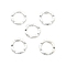 Brass Micro Pave Clear Cubic Zirconia Bead Frame, Lead Free & Cadmium Free, Long-Lasting Plated, Ring, Silver, 11.5x2.5mm, Hole: 1mm