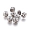 304 Stainless Steel Crystal Rhinestone Beads, Column, Stainless Steel Color, Crystal, 5x3.5mm, Hole: 1mm