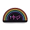 Silicone Beads, Mixed Shape, Rainbow, 17x30x7mm, Hole: 2mm
