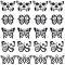 20Pcs 5 Style Alloy Enamel Pendants, Platinum, Butterfly with Skull, Black, 19~23x28~30mm, 4pcs/style