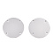 Non-Tarnish 304 Stainless Steel Chandelier Component Links, 4-Loop Connectors, Manual Polishing, Stamping Blank Tags, Flat Round, Stainless Steel Color, 20x1mm, Hole: 1.4mm