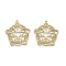 201 Stainless Steel Pendants, Laser Cut, Hollow Star Charm, Golden, 28.5x26.5x1mm, Hole: 1.8mm