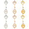 304 Stainless Steel Charms, Laser Cut, Polishing, Key and Lock, Mixed Color, 12~13x6.5~9mm, Hole: 1mm, 12pcs/box