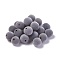 Flocky Acrylic Beads, Round, Gray, 14mm, Hole: 2mm