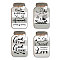 PH PandaHall Kitchen Wall Decor, 4pcs Bottle Shape Wood Hanging Sign Modern Rustic Farmhouse Board Sign with Hemp Rope and Wood Heart for Kitchen Home Dining Living Room Bar Cafe, 3.5x5.9 Inch