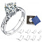 Plastic Ring Size Adjustment Spacer, Clear, 2~9.5mm, 8 style, 1pc/style, 8pcs/bag