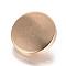 Alloy Shank Buttons, 1-Hole, Flat Round, Light Gold, 15x7mm, Hole: 2mm