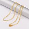 Iron Cable Chain Necklaces Making, with Brass Lobster Claw Clasps, Golden, 21.8 inch, 2mm