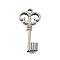 304 Stainless Steel Pendants, Key Charm, Anti-Tarnish, Stainless Steel Color, 21.5x10.5x2.5mm, Hole: 1.5mm