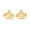 Rack Plating Alloy Pendants, Cadmium Free & Lead Free & Nickle Free, Lotus Charm, Matte Gold Color, 14x16.5x1.5mm, Hole: 1.4mm