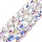 Electroplate Glass Beads Strands, Oval, Faceted, Thistle, 6.5x4.5x3mm, Hole: 0.8mm, about 79~80pcs/strand, 19.29''~20.67''(49~52.5cm)