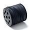 Faux Suede Cord, Faux Suede Lace, One Side Covering with Imitation Leather, Prussian Blue, 2.7x1.4mm, about 98.42 yards(90m)/roll