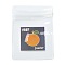 Rectangle Plastic Zip Lock Candy Bag, Storage Bags, Self Seal Bag, Top Seal, Orange Pattern, 8x6x0.2cm