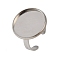 304 Stainless Steel Cuff Ring Components, Bezel Cup Ring Settings, Flat Round, Stainless Steel Color, Tray: 20mm, 3mm, Adjustable