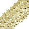 Electroplate Non-magnetic Synthetic Hematite Beads Strands, Crown, Golden Plated, 6.5x8x3mm, Hole: 1mm, about 82~84pcs/strand, 14.96 inch~15.75 inch(38~40cm)