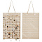 Wall-mounted Wool Jewelry Storage Bag, Rectangle, Antique White, 57x35cm