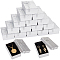 20Pcs Rectangle Paper Storage Gift Boxes with Bowknot, Jewelry Gift Packaging Case for Wedding Party Supplies, Silver, 5.2x8.2x3cm