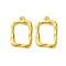 304 Stainless Steel Pendants, Rectangle Charm, Golden, 20x13x2mm, Hole: 1.8mm