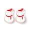 Christmas Decorations Theme Opaque Acrylic Bead with Enamel, White, Snowman, 25x16x8.5mm, Hole: 3.5mm