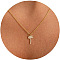 Brass Pendant Necklaces for Women, Golden, Tree, 17.72 inch(45cm)