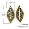 Tibetan Style Alloy Pendants, Lead Free & Nickel Free, Leaf, Antique Bronze, 25x11x1.5mm, Hole: 1mm