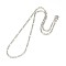 304 Stainless Steel Figaro Chain Necklace Making, Matte Stainless Steel Color, 17.91 inch(45.5cm), 3mm