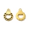 Ion Plating(IP) 304 Stainless Steel Pendant Rhinestone Settings, Pendant Cabochon Settings, Ring, Real 18K Gold Plated, Fit for 1.8mm Rhinestone, Tray: 3mm, 14x10.5x2mm, Hole: 1.5mm