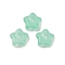 Transparent Glass Beads, Star, Baking Paint, Medium Aquamarine, 10.5x11x5mm, Hole: 1mm