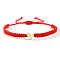 304 Stainless Steel Heart with Letter Bead Braided Bead Bracelets, Adjustable Nylon Cord Braided Bracelets for Couple Friendship, Gold, Letter X, 7-7/8 inch(20cm), Inner Diameter: 11 inch(28cm)