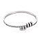Crystal Rhinestone Disc Bangle, Stainless Steel Hinged Bangle for Women, Stainless Steel Color, Inner Diameter: 1-7/8x2-3/8 inch(4.8x6cm)