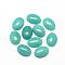 Natural White Jade Cabochons, Dyed, Oval, Turquoise, 18x13x5mm