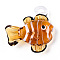 Handmade Lampwork Pendants, Fish Charms, Peru, 35.5~39x32.5~38x11~12mm, Hole: 3.5~3x3.5~5mm