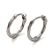 Non-Tarnish 316 Surgical Stainless Steel Hoop Earrings, Stainless Steel Color, 15x2mm