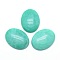 Natural White Jade Cabochons, Imitation Amazonite, Dyed, Oval, 40x30x7.5~8mm