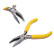 Carbon Steel Pliers, Jewelry Making Supplies, Bent Nose Pliers, Yellow