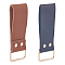 2Pcs 2 Style Leather Tape Measure Clip for Belt, Belt Frog Hooks, Mixed Color, 127~128x38~47x5.5mm, 1pc/style