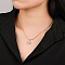 925 Sterling Silver Pave Cubic Zirconia Birthstone Heart Pendant Necklaces for Women, Silver Color Plated, Deep Sky Blue, 15.75 inch(40cm)