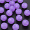 Imitation Jelly Acrylic Beads, Corrugated Beads, Round, Dark Orchid, 14x13mm, Hole: 2.5mm, about 356pcs/500g