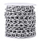 Aluminium Curb Chains, Unwelded, with Spool, Silver, 15x10x2mm, about 32.81 Feet(10m)/Roll