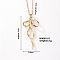 Fashionable and Elegant Butterfly Brass Pendant Necklaces, with Cable Chain for Women Girl, Golden, 15.75 inch(40cm)+5cm