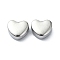 Non-Tarnish 304 Stainless Steel Beads, Heart, Stainless Steel Color, 8x9x4.5mm, Hole: 1.4mm