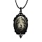 Halloween Alloy Pendant Necklaces, Crow, Black, 17.72 inch(45cm)
