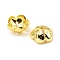 Brass Bead Caps, 5-Petal Flower, Golden, 13x13x6.5mm, Hole: 1.4mm